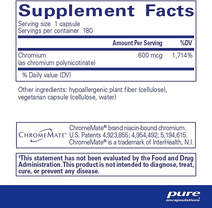 Pure Encapsulations ChromeMate GTF 600 | Supplement for Metabolism and Lean Muscle* | 180 Capsules