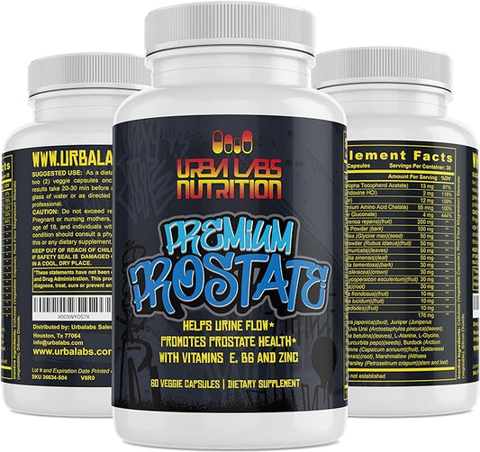 Urbalabs Premium Prostate Supplements Prostate Formula Saw Palmetto Natural Prostate Health Reduce Prostate Inflammation Urinary Tract Support Pumpkin Seed Maximum Strength