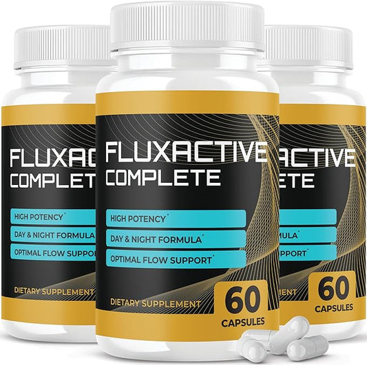 (3 Pack) Fluxactive Complete for Prostate Health - Official Formula, 30 Days Supply - Flux Active Complete Saw Palmetto Blend Formula Alt to Gummies Reviews Prostate Support Supplement (180 Capsules)