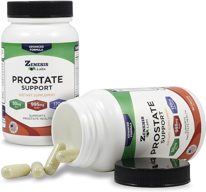 Prostate Health with Saw Palmetto - 270 Capsules - Also with Zinc, Copper, Pumpkin Seed, Burdock Root, Amino Acids, & Other Extracts - 135 Day Supply (90 Capsules/Bottle)