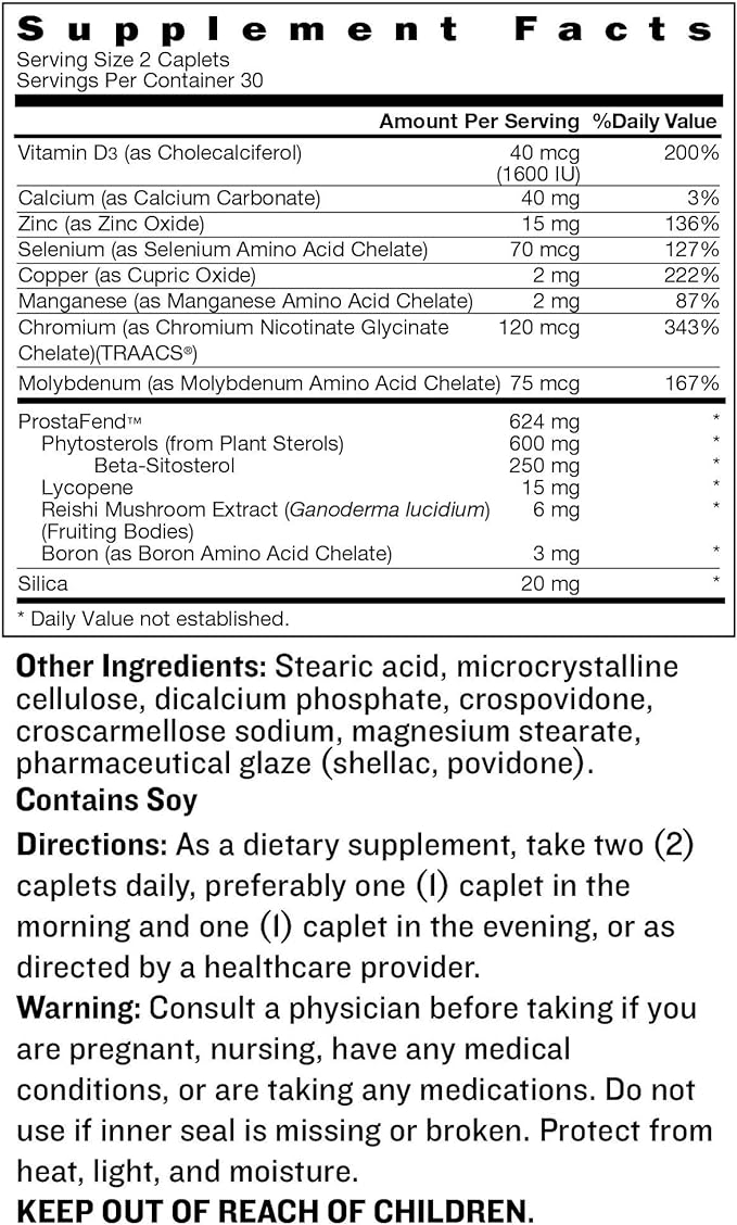 Super Beta Prostate Advanced Prostate Supplement for Men – Reduce Bathroom Trips, Promote Sleep, Support Urinary Health & Bladder Emptying. Beta Sitosterol not Saw Palmetto. (60 Caplets, 1-Bottle)