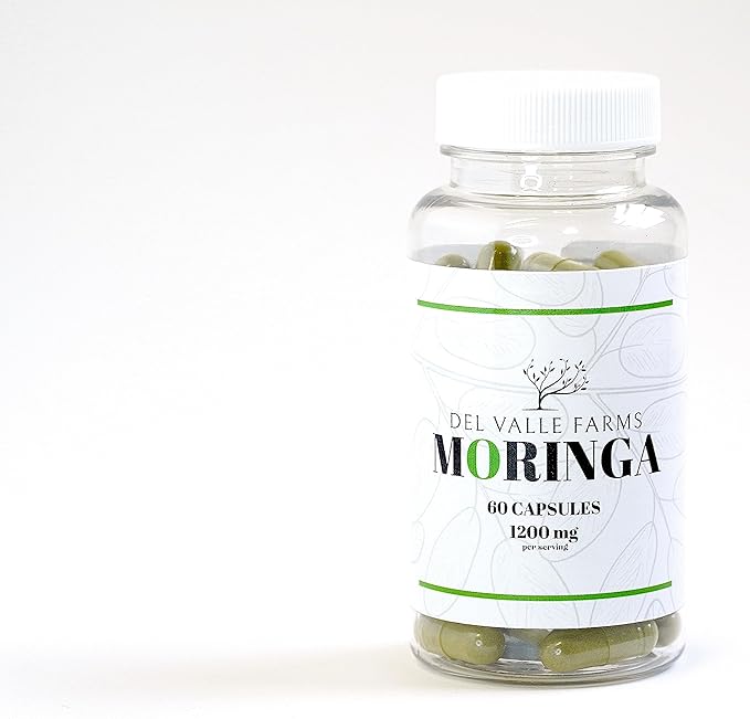 Moringa Capsules, Moringa Powder Organic. Moringa Leaf. Energy, Metabolism, Immune Support, Lactation Support & Superfood Antioxidant. 60ct. 1200mg per Serving. Grown in USA.