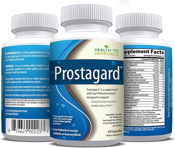 PROSTAGARD Saw Palmetto Supplement for Prostate Health, One a Day 320 mg capsules, 30 Count