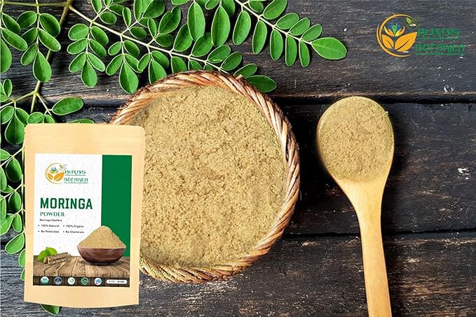 Moringa Powder Organic Leaves oleifera Pure Premium Indian Powder Natural Fresh Morning Drink Vitamins in Antioxidants and Immune Vitamin Superfoods 5.3oz Pack