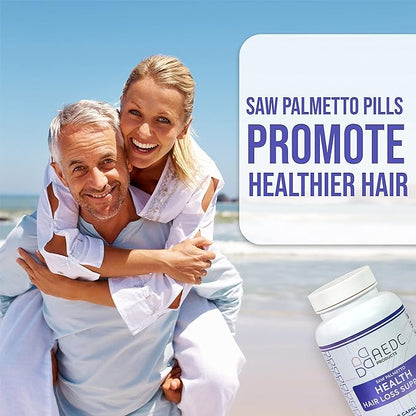 AEDC Saw Palmetto Hair Growth Supplement | Premium USA Supplement Hair Vitamins | Natural DHT Blocker for Women & Men to Help Prevent Hair Loss