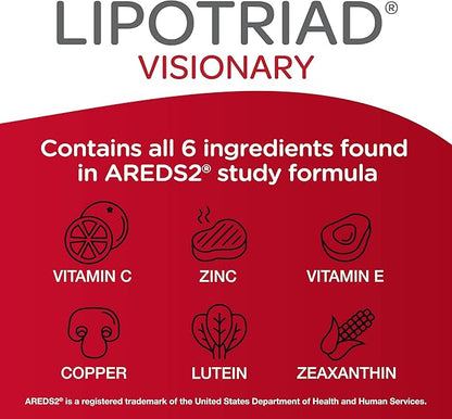 Visionary Eye Vitamins – 60 Capsules – Lutein and Zeaxanthin Supplements with Other AREDS 2® Ingredients for Macular Degeneration & Vision Support 