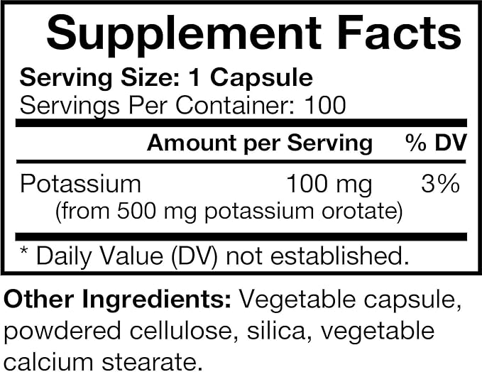 Potassium Orotate 100 Caps