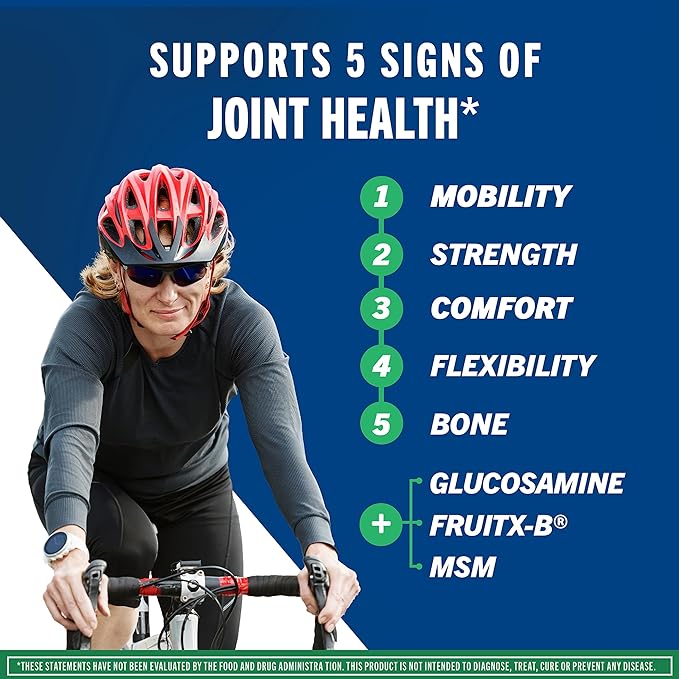 Move Free Advanced Glucosamine Chondroitin MSM Joint Support Supplement, Supports Mobility Comfort Strength Flexibility & Bone - 120 Tablets (40 servings)*