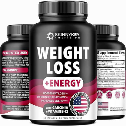 Weight Loss Pills for Women - Fat Burner Diet That Work Fast & Men Made in USA Appetite Supressant with Garcinia Cambogia Green Tea, 60 Capsules