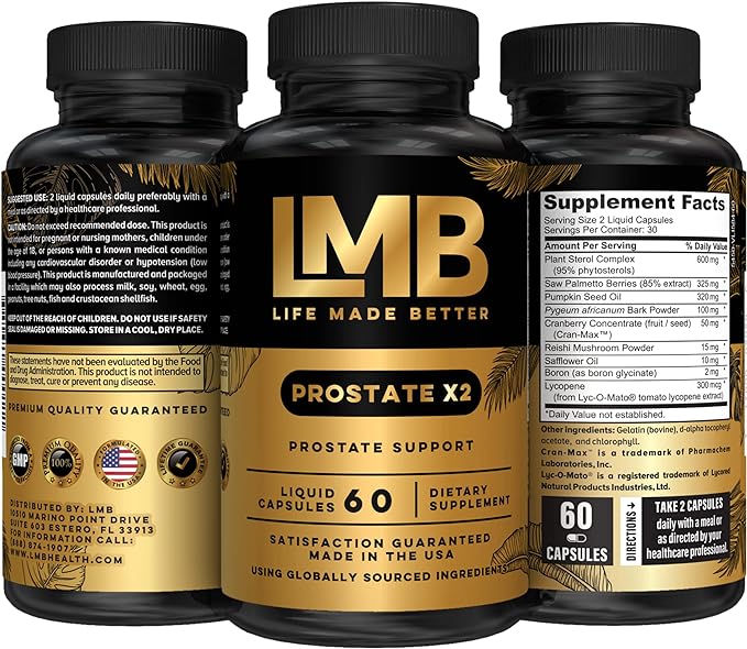 Prostate Wellness Advanced Formula - Featuring Plant Sterol Complex, Saw Palmetto, Pumpkin Seed Oil & Boron - Made in The USA - Natural Prostate Health Support for Men