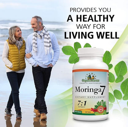 Moringa 7 Super Grass, 100% Natural Dietary Supplement, Rich in Natural nutrients, Highly Concentrated Pure Organic Moringa Oleifera Extract - 1875mg