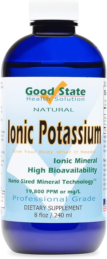 Good State Liquid Ionic Potassium (48 servings at 99 mg elemental, plus 2 mg fulvic acid - 8 fl oz)