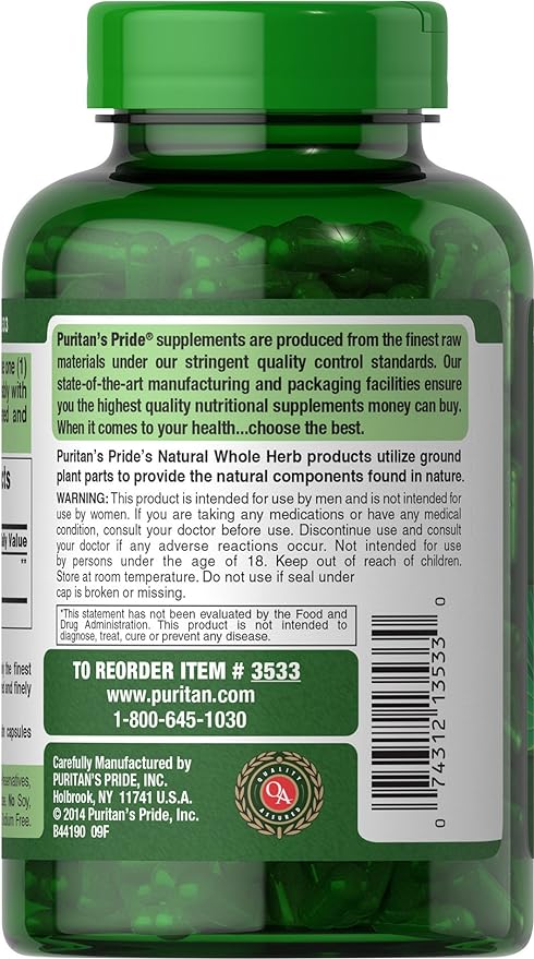 Puritan's Pride Saw Palmetto 450 Mg, Supports Prostate and Urinary Health, 200 Count