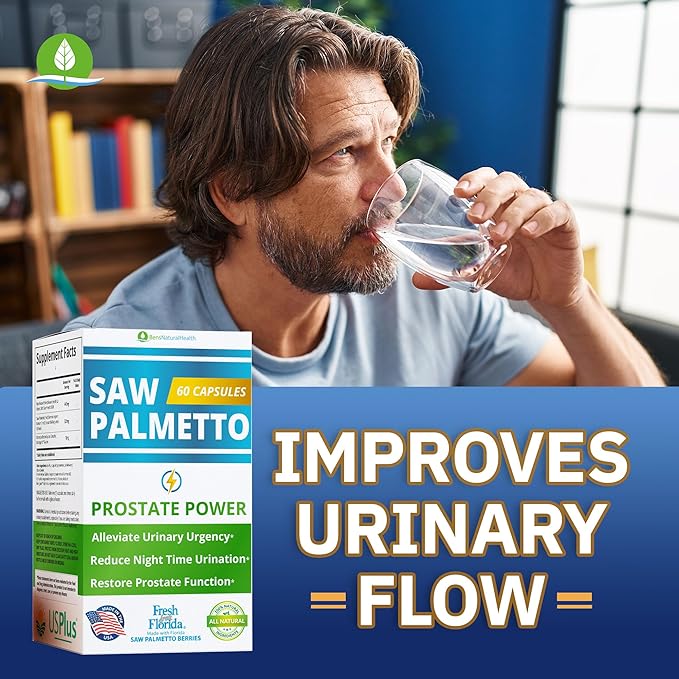 Saw Palmetto Extract for Men: Prostate Health Supplement for Men. High Strength Prostate Support Supplement for Men’s Health. Prostate Power 60 Caps