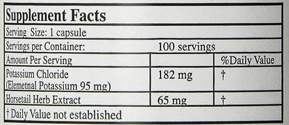 Potassium Chloride and Silica Capsules, 100 Count