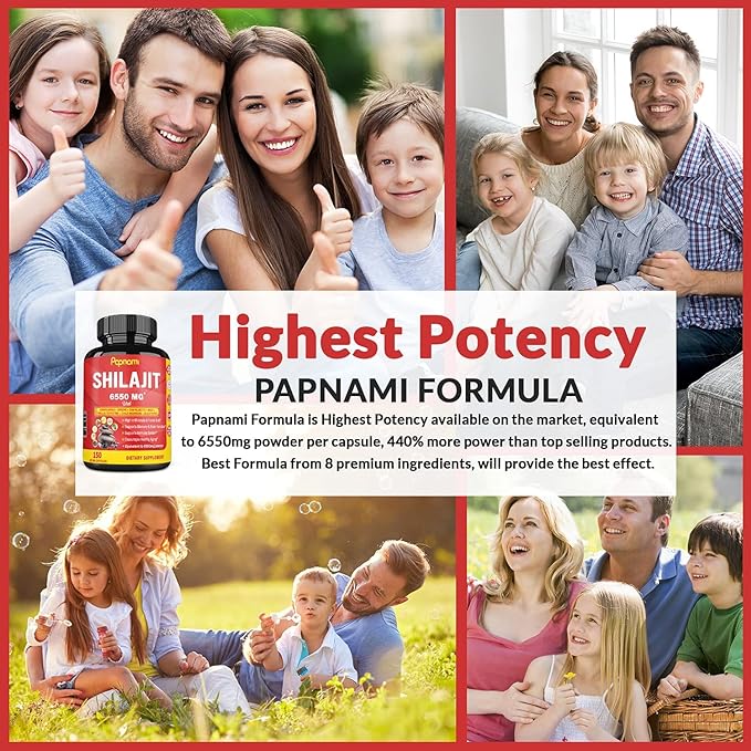 Shilajit Himalayan Supplement - 6550mg 150 Capsules Combined Ashwagandha, Ginseng, Saw Palmetto, Maca, Tribulus, Chaga & Black Pepper - 5 Month Supply for Strength, Stamina, Brain & Immune Health