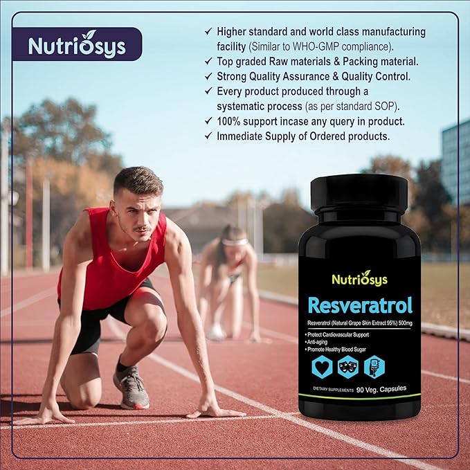 Resveratrol 500mg 90 Veg Capsules