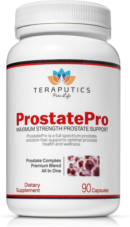 ProstatePro - 33 Herbs Saw Palmetto Prostate Health Supplements For Men | Reduce Urination | Hair Growth w/ DHT Blocker | Beta Sitosterol, Pygeum and Saw Palmetto for Men Prostate Support, 90 Capsules