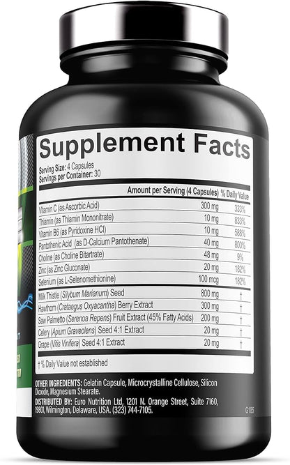 Iron Labs Nutrition Cycle Support Original - On Cycle Support Supplements for Men - Support Your Body with Milk Thistle and Saw Palmetto (120 Capsules)