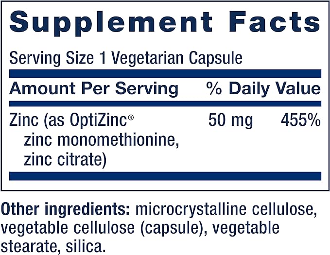 Life Extension Pregnenolone Hormone Balance 100mg, Zinc Immune Support 50mg - 90 Vegetarian Capsules