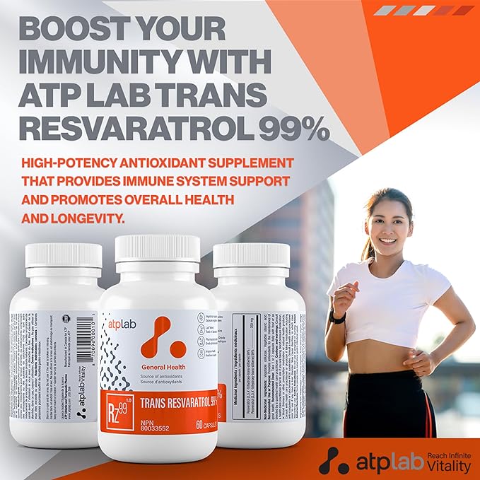 ATP LAB | Trans Resveratrol 99% 60 caps | Source of antioxidants