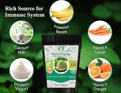 Moringa Leaf Powder 200 Gm I Moringa Olifera Powder I Lab Tested for Purity I Non GMO I GMP Certified I Vegan