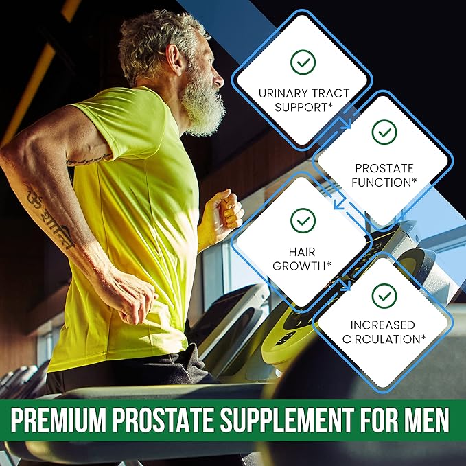 Saw Palmetto for Men - Prostate Health Supplement Extract, Non-GMO, Gluten-Free, Supports Prostate & Urinary Health, Aids Bladder Emptying, Helps Reduce Inflammation & Balding, 60 Capsules