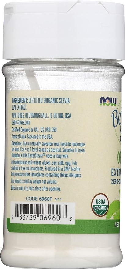 Organic Better Stevia Extract Powder Zero Calorie Sweetener (1 Ounce)