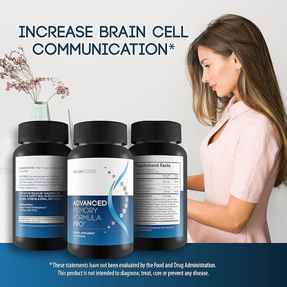 Advanced Memory Formula Pro Our Best Memory Supplement - Brain & Memory Support - Formulated with Ginseng and Other Brain Booster Ingredients for Brain Function