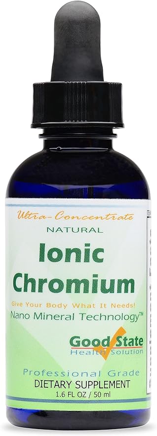 Good State Liquid Ionic Chromium Ultra Concentrate - 10 Drops Equals 200 mcg - 100 Servings Per Bottle