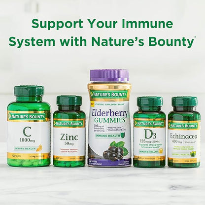 Nature's Bounty Vitamin D3, Vitamin Supplement, Supports Immune System and Bone Health, 50mcg, 2000IU,150 Count (Pack of 2)