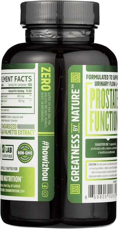 ZHOU NUTRITION Saw Palmetto Prostate Health Complex, 100 CT