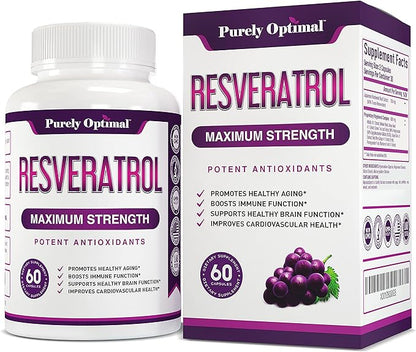 Premium Resveratrol Supplement 1500mg - Max Strength, Trans Resveratrol Capsules - with Grape Seed & Green Tea Extract - 30 Days Supply