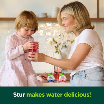 Stur Liquid Water Enhancer | Raspberry Lemonade + Fruit & Veggie | Naturally Sweetened | High in Vitamin C & Antioxidants | Sugar Free | Zero Calories | Keto | Vegan | 5 Bottles, Makes 120 Drinks