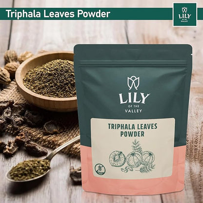 LILY OF THE VALLEY Triphala Powder - Mix of Amla, Haritaki & Bibhitaki - Sourced from India - Herbal Adaptogen Superfood - Vegan & Gluten-Free (8oz, 226g)- Package May Vary