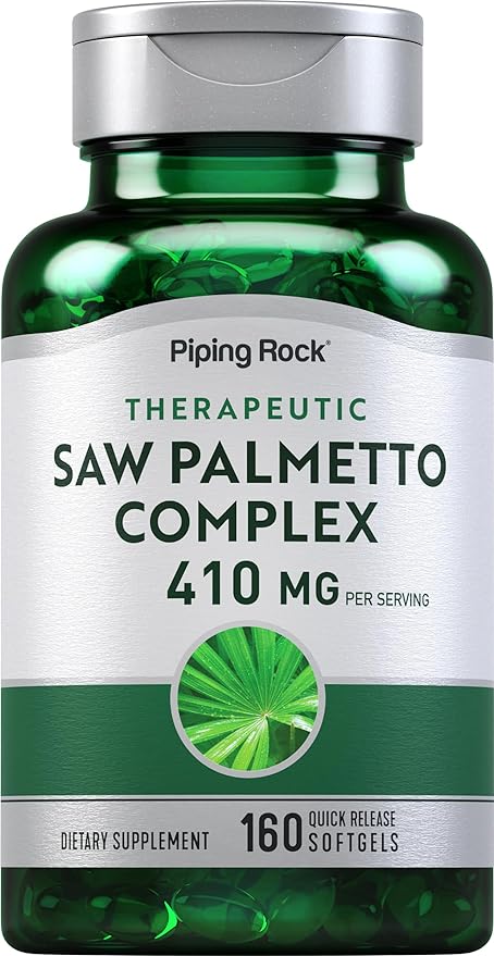 Piping Rock Saw Palmetto Complex | 160 Softgels | 410mg | Therapeutic Grade | Non-GMO, Gluten Free