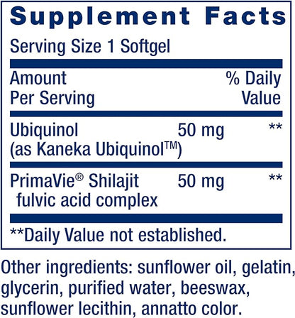 Life Extension Super Ubiquinol CoQ10 with Enhanced Mitochondrial Support, heart health supplement, maximum absorption, 50 mg, non-GMO, gluten-free, 30 softgels