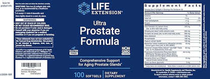 Life Extension Ultra Prostate Formula, 100 Softgels, Natural Supplement for Men