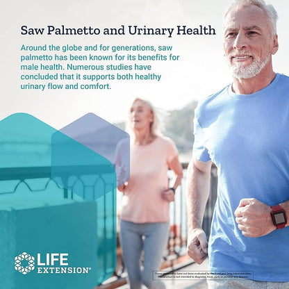 Life Extension PalmettoGuard Saw Palmetto & Beta-Sitosterol – Supports Healthy Prostate Function & Hormone Metabolism Health – Supplements for Men - Gluten-Free, Non-GMO – 30 softgels