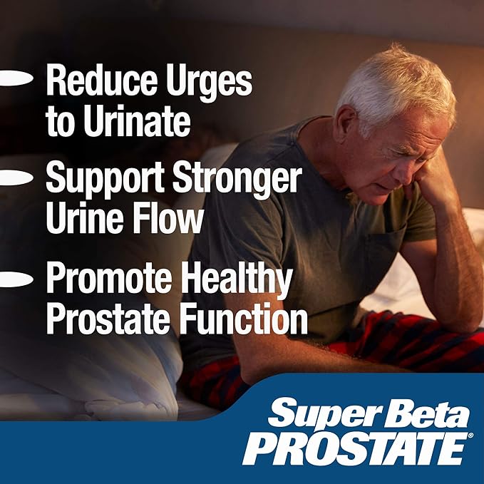 New Vitality Super Beta Prostate Support Supplement for Men's Health - Reduce Bathroom, Promote Sleep, Better Bladder Emptying & Healthy Prostate, Beta Sitosterol (120ct, 2 Bottle)