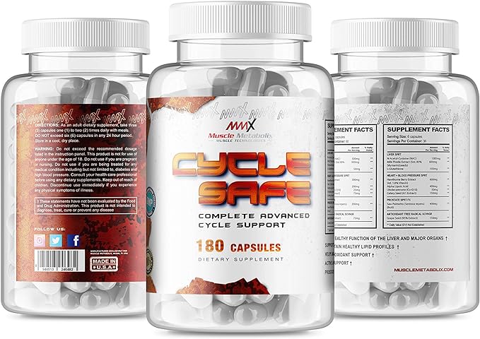 Cycle Safe Liver & Organ Defense | Complete Cycle Support | Super Prostate Support | Liver Support | Antioxidant Grape Seed Extract Plus Organ Detox | 180 Capsules Mens Supplement