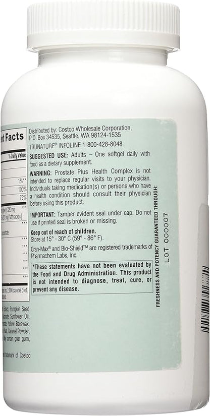 Trunature Saw Palmetto Prostate Health Complex with Zinc, Lycopene and Pumpkin Seed, 250 Softgels