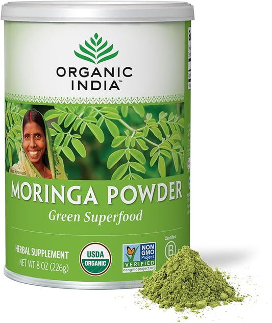 ORGANIC INDIA Moringa Supplement Powder, 8 Oz