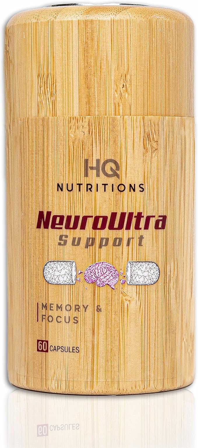 Neuro Ultra | High Quality Brain Booster |Improve Focus,Memory,Concentration & Clarity with HQ IngredientsDHA,AlphaGPC,B3,6,12,Ginkgo biloba,Bacopa,Lutein,Choline & More. Caffeine Free.