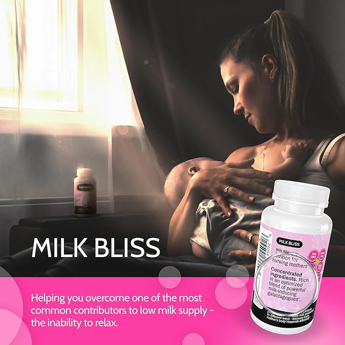 Lactastic® Milk Bliss™ - High Potency Organic Lactation Supplement - Organic Moringa, Milk Thistle, Passionflower & Valerian Root - 60 Vegan Capsules