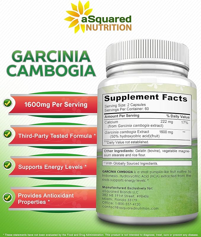 100% Pure Garcinia Cambogia Extract - 120 Capsules, Ultra High Strength HCA, Natural Weight Loss Diet Pills XT, Best Extreme Fat Burner Slim & Detox Max, Premium Blocker for Men & Women, Made in USA