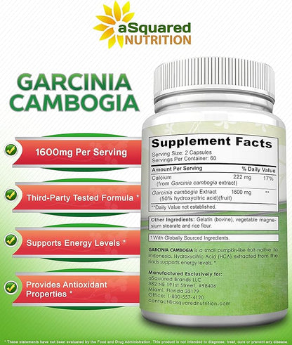 100% Pure Garcinia Cambogia Extract - 120 Capsules, Ultra High Strength HCA, Natural Weight Loss Diet Pills XT, Best Extreme Fat Burner Slim & Detox Max, Premium Blocker for Men & Women, Made in USA