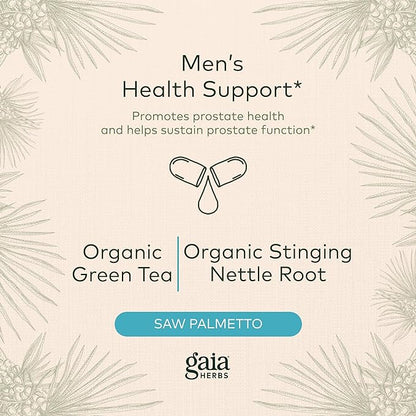 Gaia Herbs Prostate Health - Supports Prostate Health and Function for Men - with Saw Palmetto, Green Tea, Nettle Root, and White Sage - 120 Vegan Liquid Phyto-Capsules (40-Day Supply)