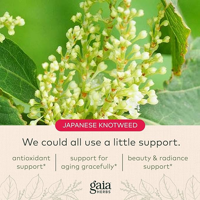 Gaia Herbs Resveratrol 150 - Beauty & Radiance Antioxidant Support Supplement - Made with Japanese Knotweed - Contains 150 mg Trans-Resveratrol per Serving - 50 Liquid Phyto-Capsules (25-Day Supply)