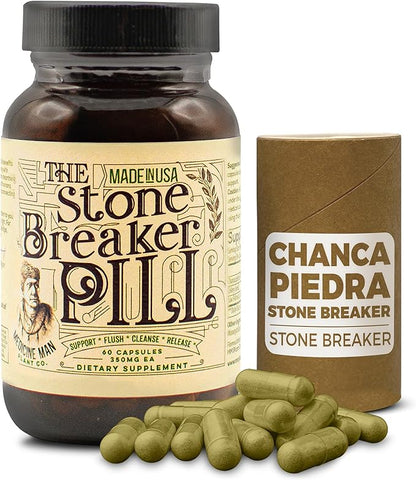 The Stone Breaker Pill 60 Capsules - Gallbladder and Kidney Supplements with Chanca Piedra, Celery Seeds, and Saw Palmetto - Herbal and Organic Gallbladder and Kidney Stone Breaker for Kidney Stones